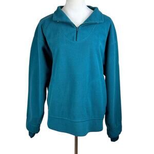 Zero Restriction M Green Golf Quarter Zip Lined Windbreaker Jacket Pockets